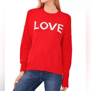 NWOT Vince Camuto Love Red Sweater